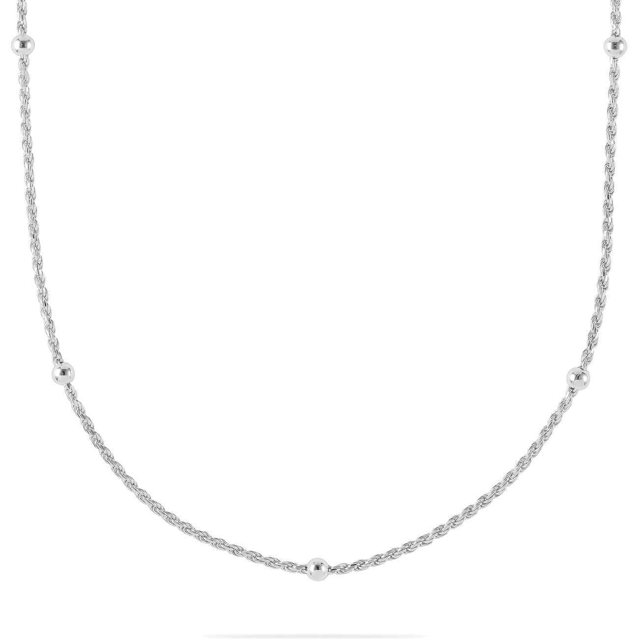 Collana CHRIST in argento riciclato 925 con sfere.