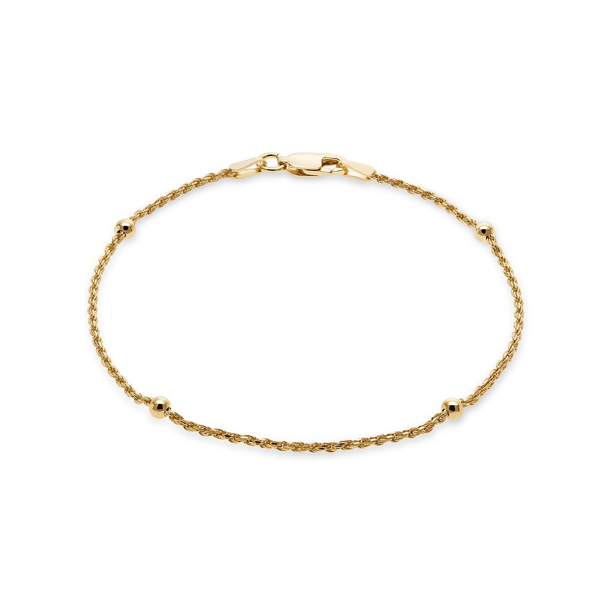 CHRIST Armband, Damen, 925er Silber, recycelt, gold, Verschluss: Karabiner