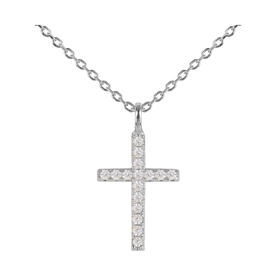 Jacques Lemans Kette, Topas, Damen, 925er Silber, silber