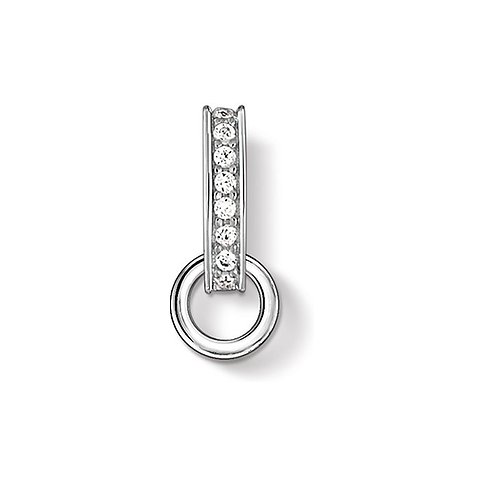 Thomas Sabo Anhänger aus 925 Silber mit weißen Steinen, als Charm.