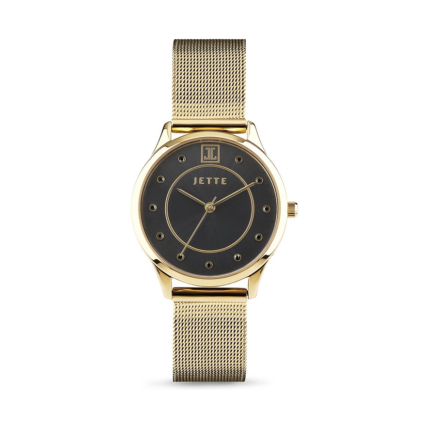 JETTE Damenuhr SIMPLIFY, Kristall, Damen, Edelstahl, Armband: Edelstahl, Quarz
