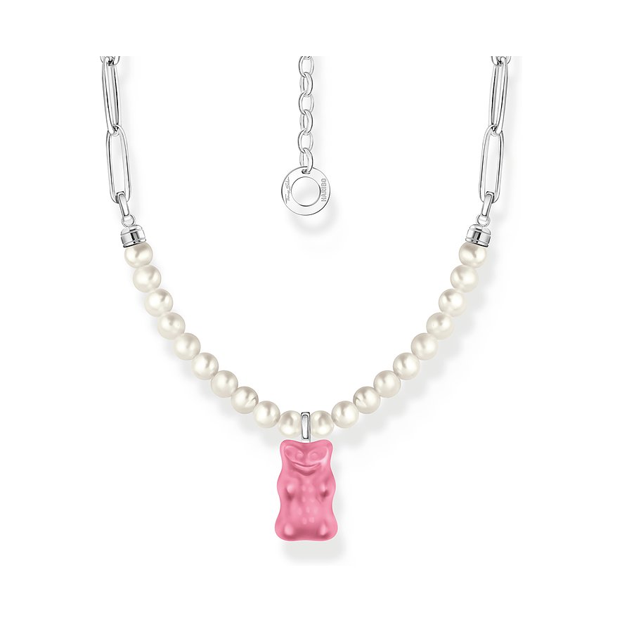 Thomas Sabo Kette Charming, Süßwasserperle, Damen, 925er Silber, silber