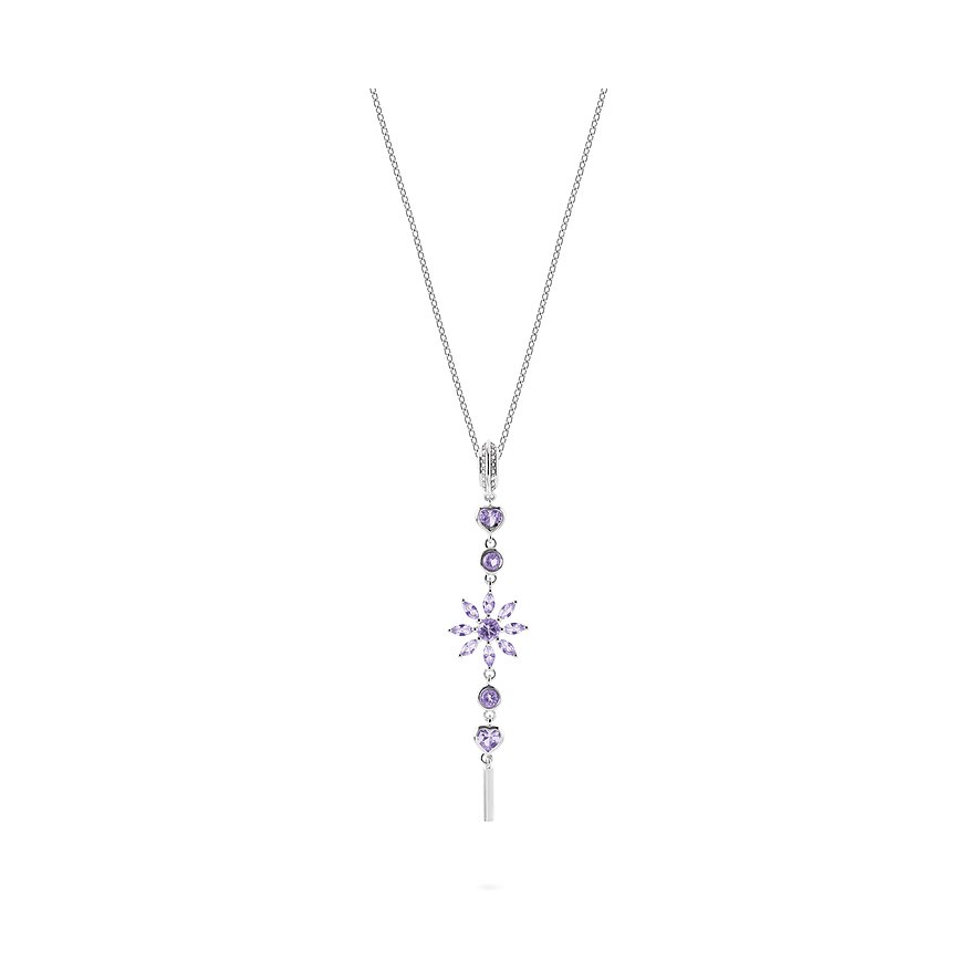 JETTE Kette DAISIES GARDEN, Zirkonia, Damen, 925er Silber, recycelt, silber