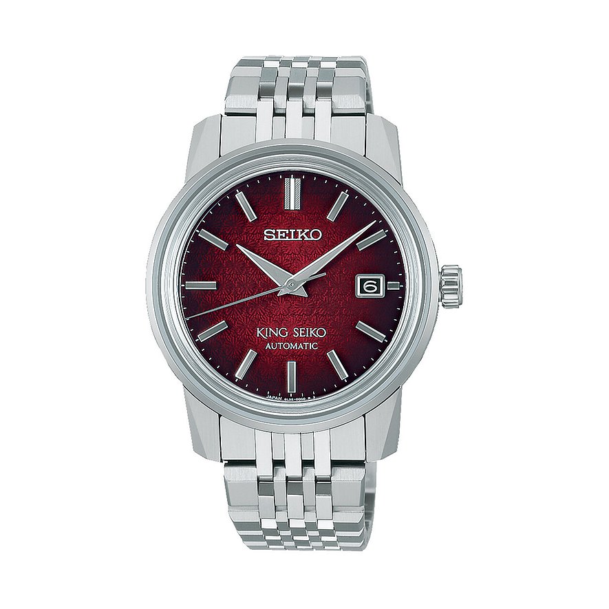 Seiko Herrenuhr King Seiko Automatik SJE103J1, Herren, Edelstahl, Armband: Metall, Automatik, analog