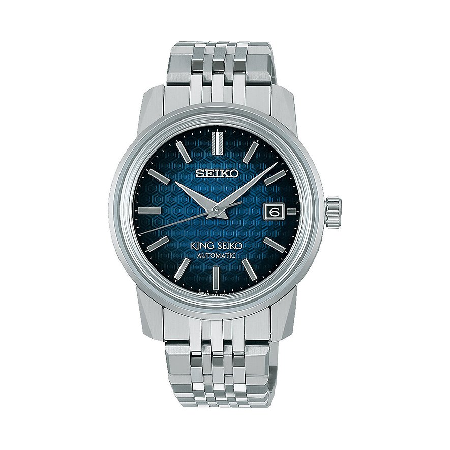 Seiko Herrenuhr King Seiko Automatik SJE105J1, Herren, Edelstahl, Armband: Metall, Automatik, analog