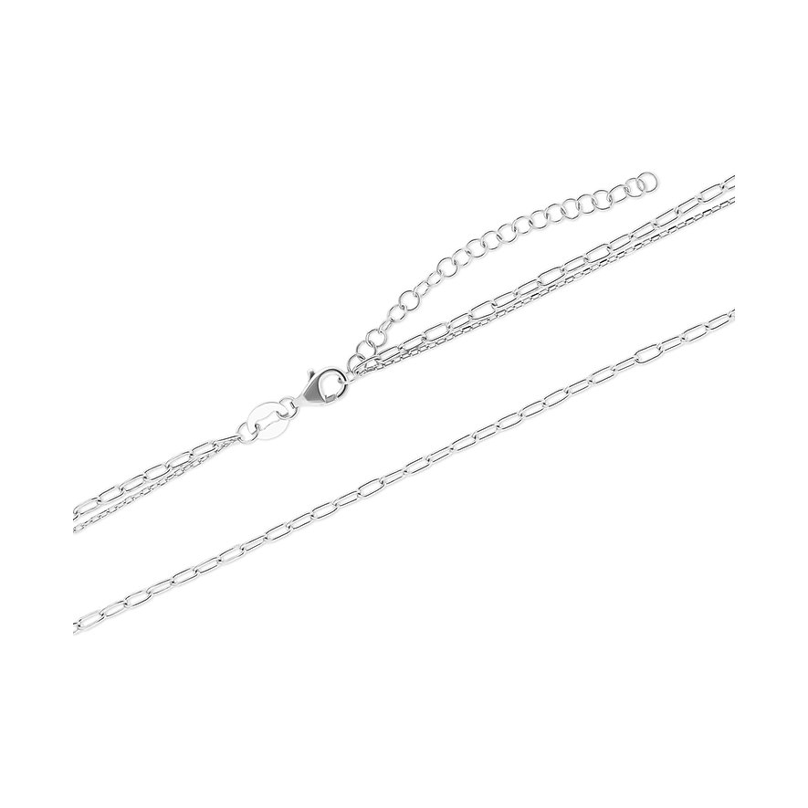 FAVS Halsschmuck aus 925er Silber mit Zirkonia, als Ankerketten.