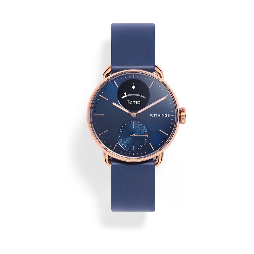 Withings Unisexuhr Scanwatch 2 HWA10-MODEL 6-ALL-IN, Unisex, Edelstahl, Armband: Kautschuk, Akku