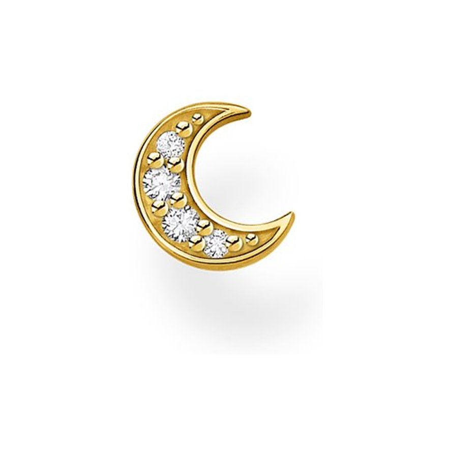 Thomas Sabo Ohrstecker aus 925er Silber, goldfarben, mit Zirkonia.