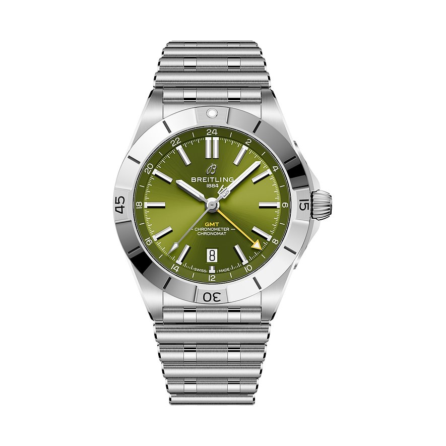 Breitling Chronograph GMT 40 Giannis Antetokounmpo A32398A11L1A1, Herren, Edelstahl, Armband: Edelstahl, Automatik, analog