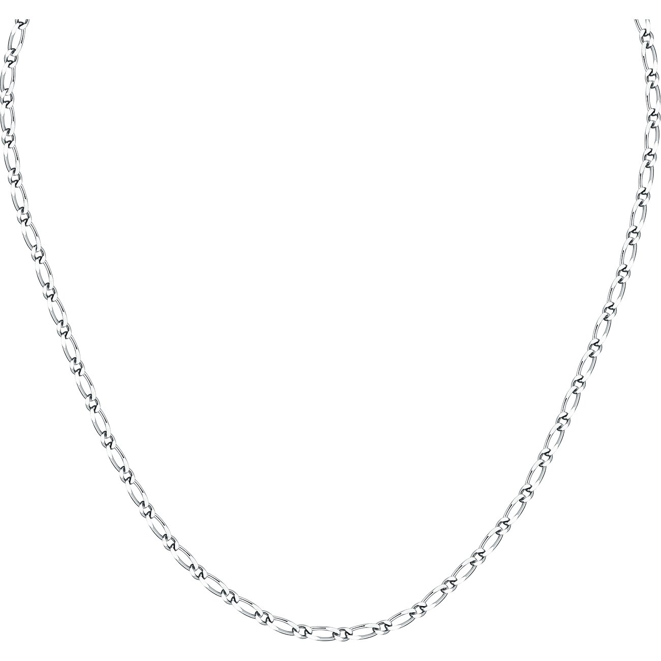 CHRIST Kette aus 375 Weißgold mit ovalen Gliedern.