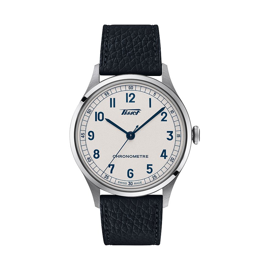 Tissot Uhren-Set inkl. Wechselarmband Heritage 1938 Automatic COSC T1424641603200, Herren, Edelstahl, Armband: Leder, Automatik, analog