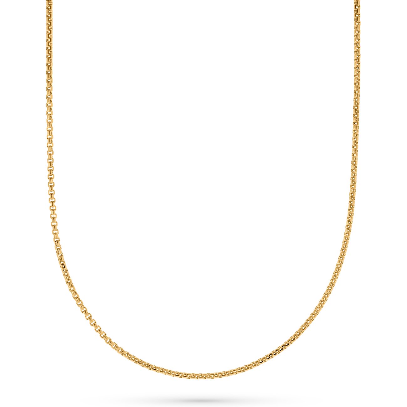 CHRIST Halsschmuck aus 585er Gelbgold, eine feine goldene Kette, die elegant in einem Bogen drapiert ist.