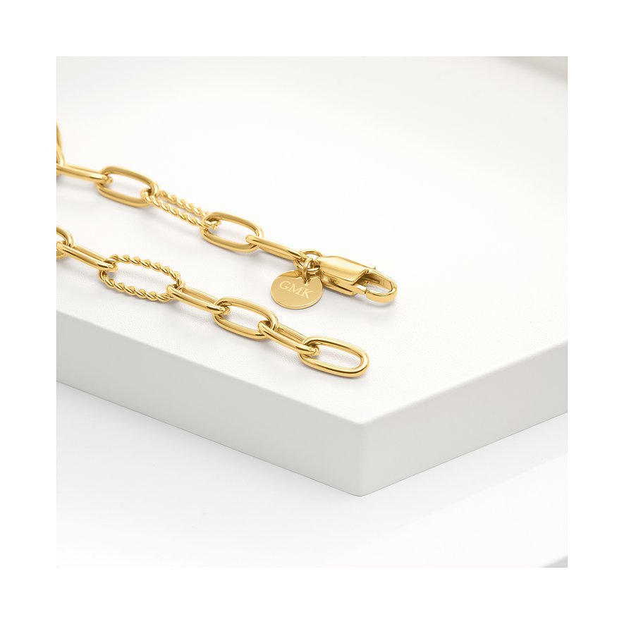 GMK Collection Armband aus Edelstahl mit Gliederkette und Karabinerverschluss.