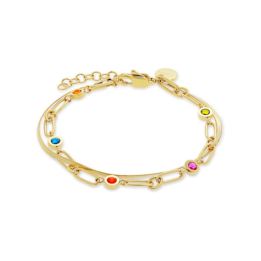 GMK Collection Armband Kristall, Damen, Edelstahl, gelbgold