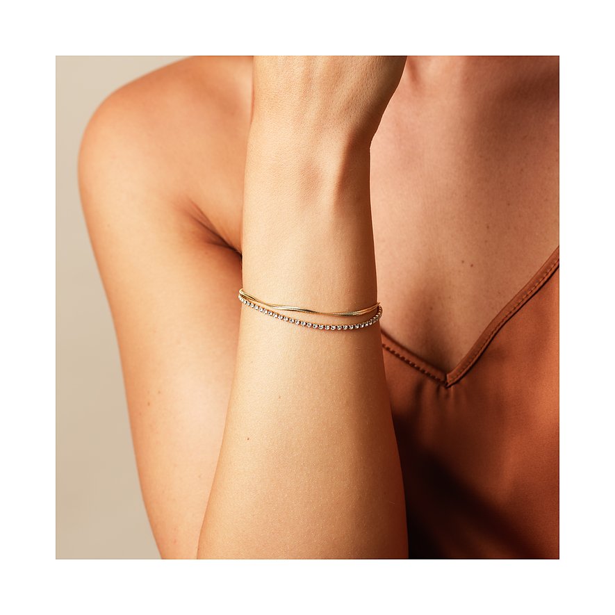 GMK Collection Armband aus Edelstahl mit Zirkonia.