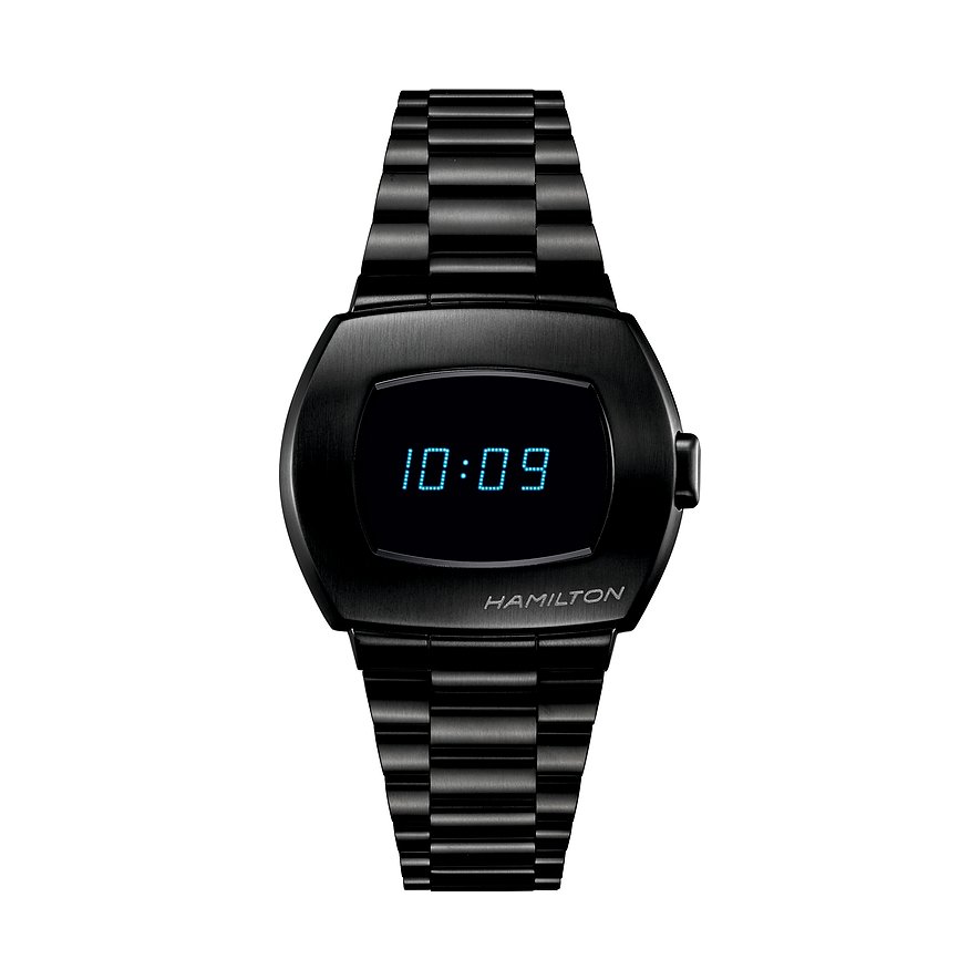 Hamilton Damenuhr American Classic PSR H52404131, Damen, Edelstahl, Armband: Edelstahl, Quarz, digital