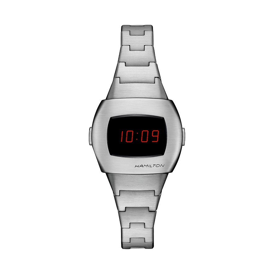 Hamilton Damenuhr American Classic PSR H52304130, Damen, Edelstahl, Armband: Edelstahl, Quarz, digital