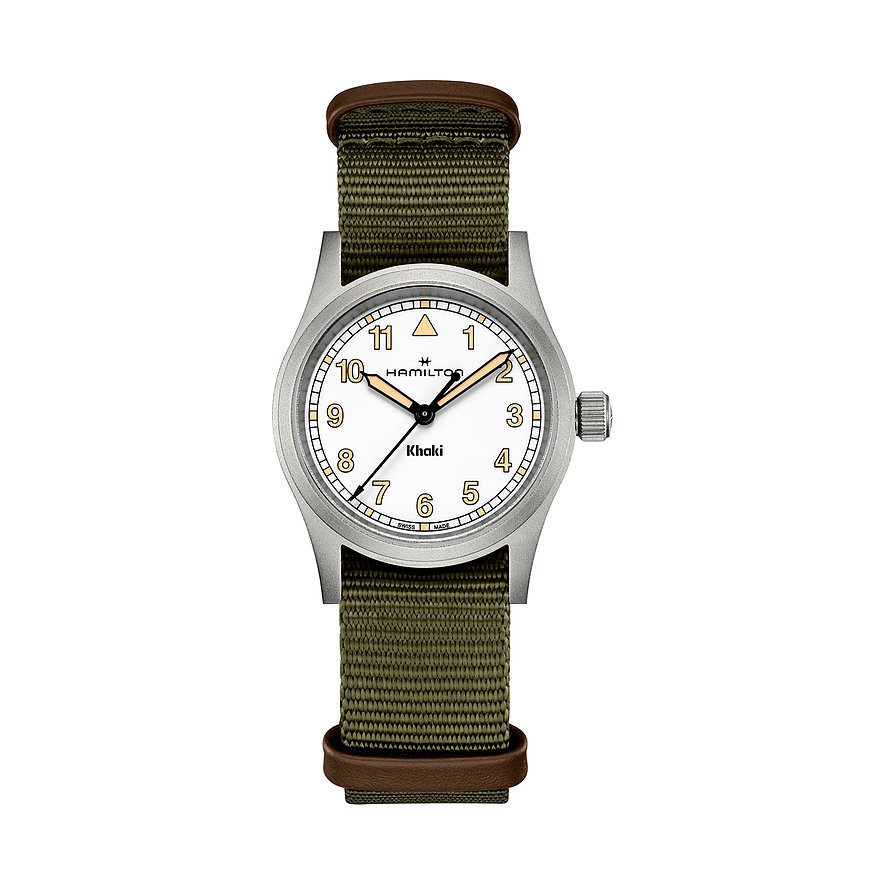 Hamilton Unisexuhr Khaki Field Quartz H69301910, Unisex, Edelstahl, Armband: Textil, Quarz, analog