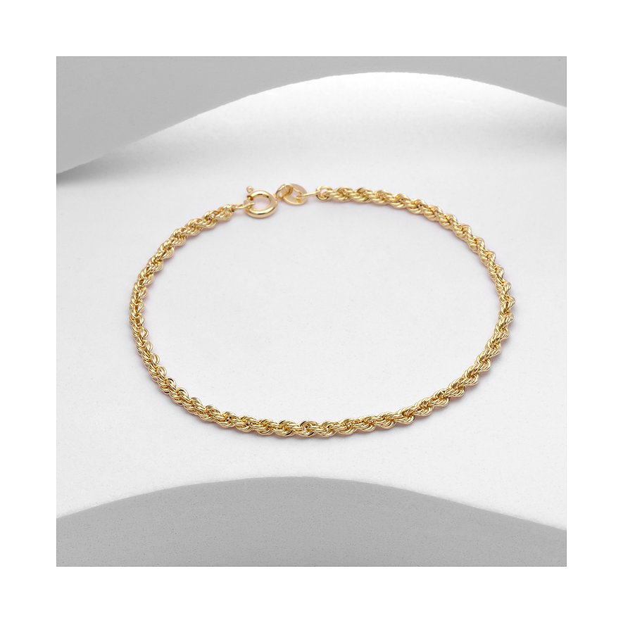 CHRIST Armschmuck aus 585er Gelbgold Armband mit Drehgliederstruktur und Karabinerverschluss.