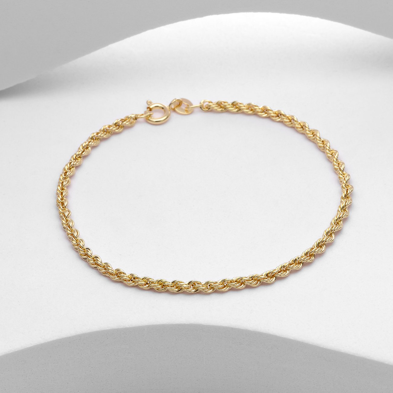 CHRIST Armschmuck aus 585er Gelbgold Armband mit Drehgliederstruktur und Karabinerverschluss.