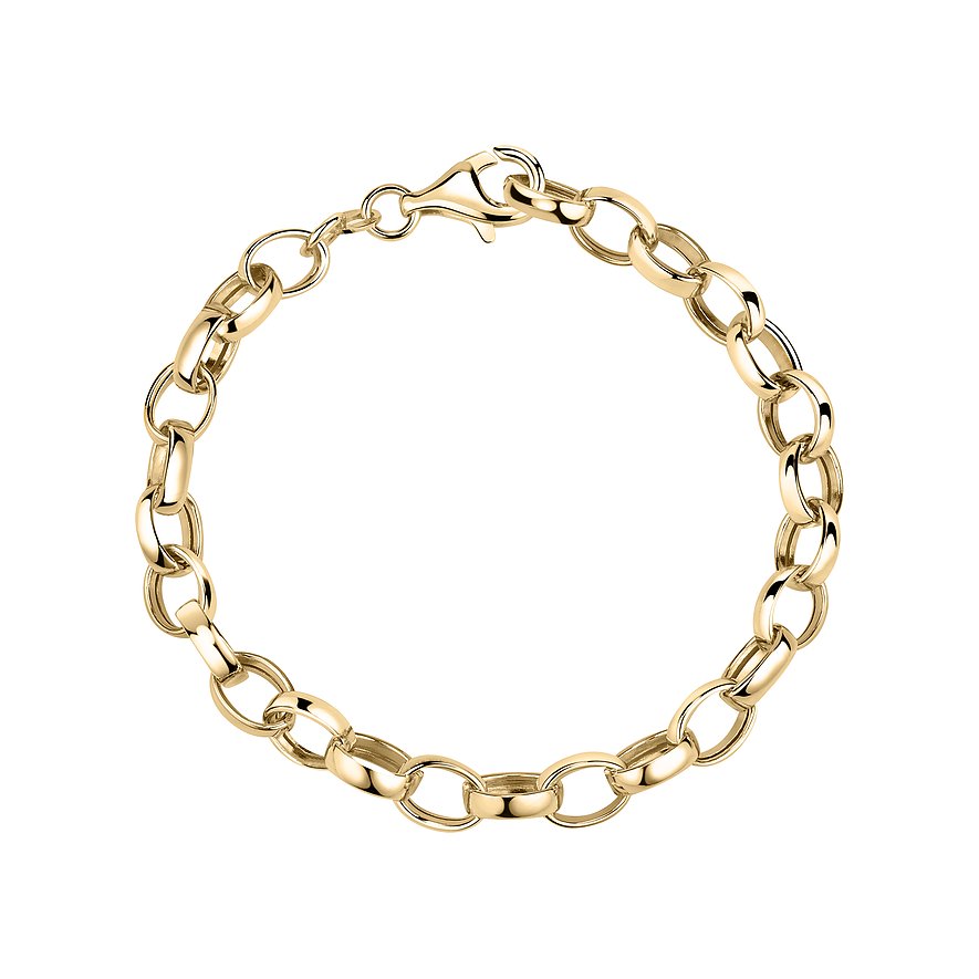 CHRIST armband van 585 geelgoud met ovale schakels en karabijnsluiting.