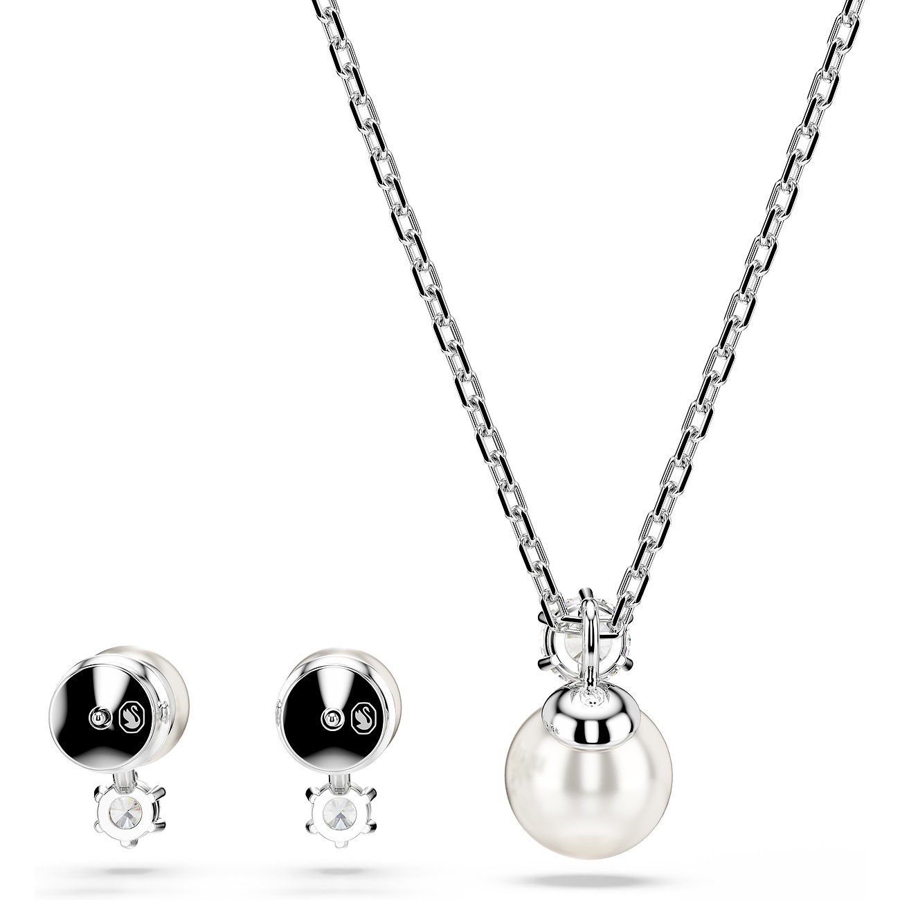 Swarovski Schmuckset mit Kristallen und Perlen.