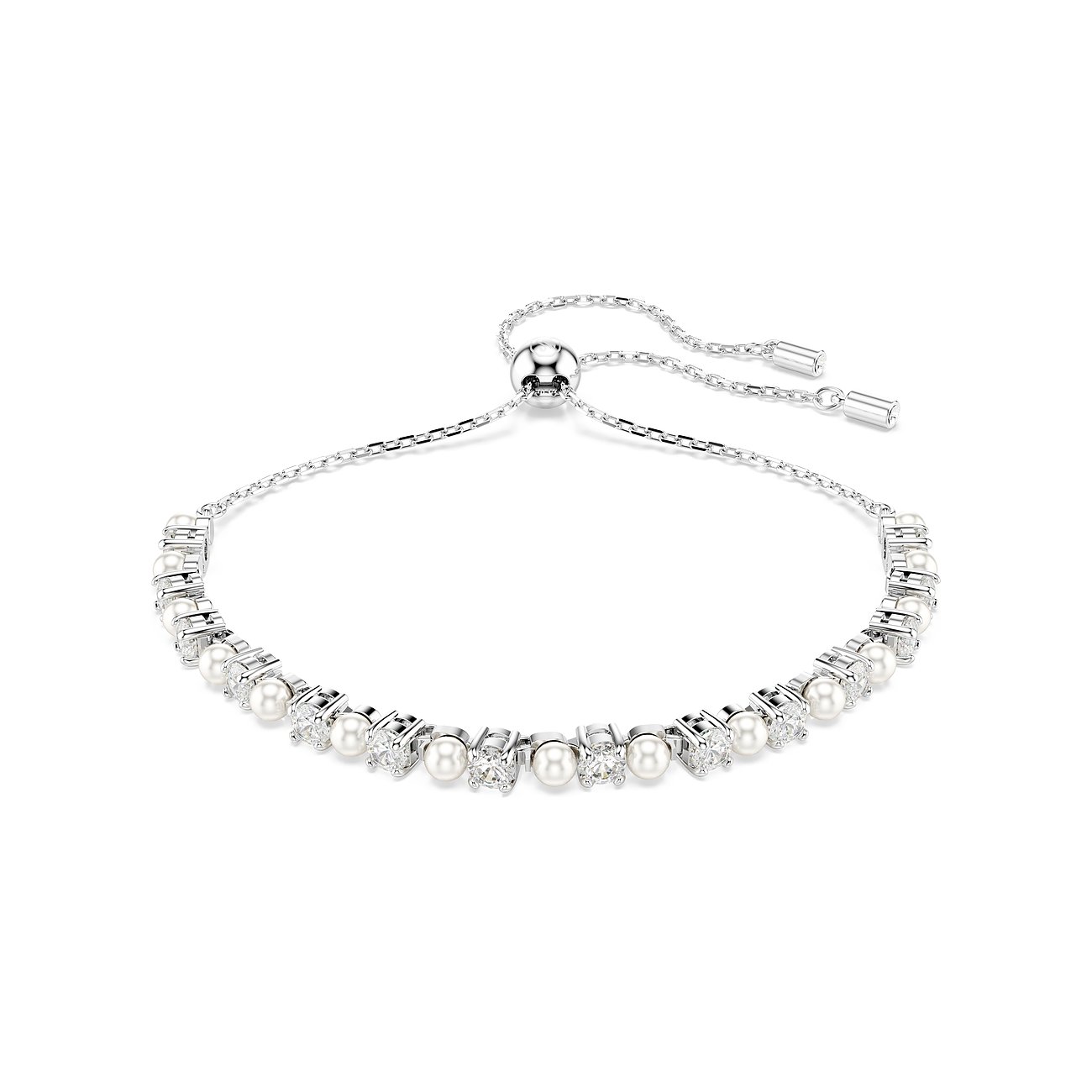 Swarovski Armband aus Metall mit Kristallen und Perlen.