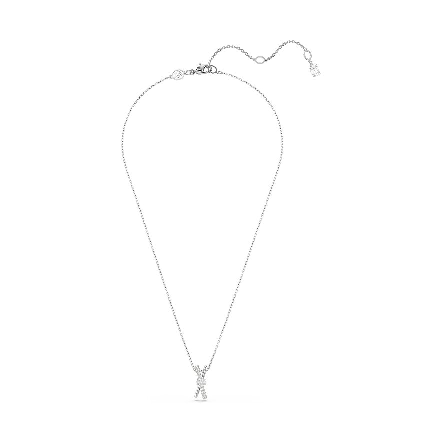 Swarovski Halskette aus Metall mit weißen Kristallen, Kreuz-Anhänger.