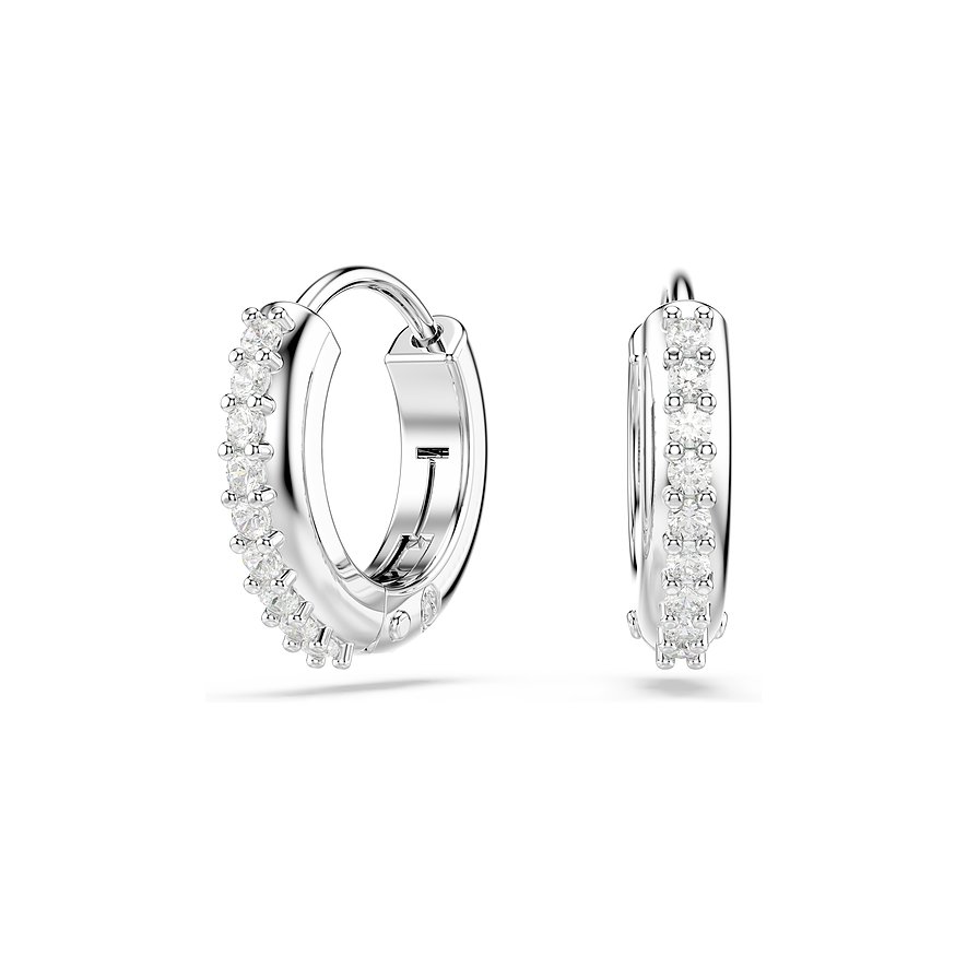 Swarovski Ohrringe aus Metall mit weißen Kristallen.