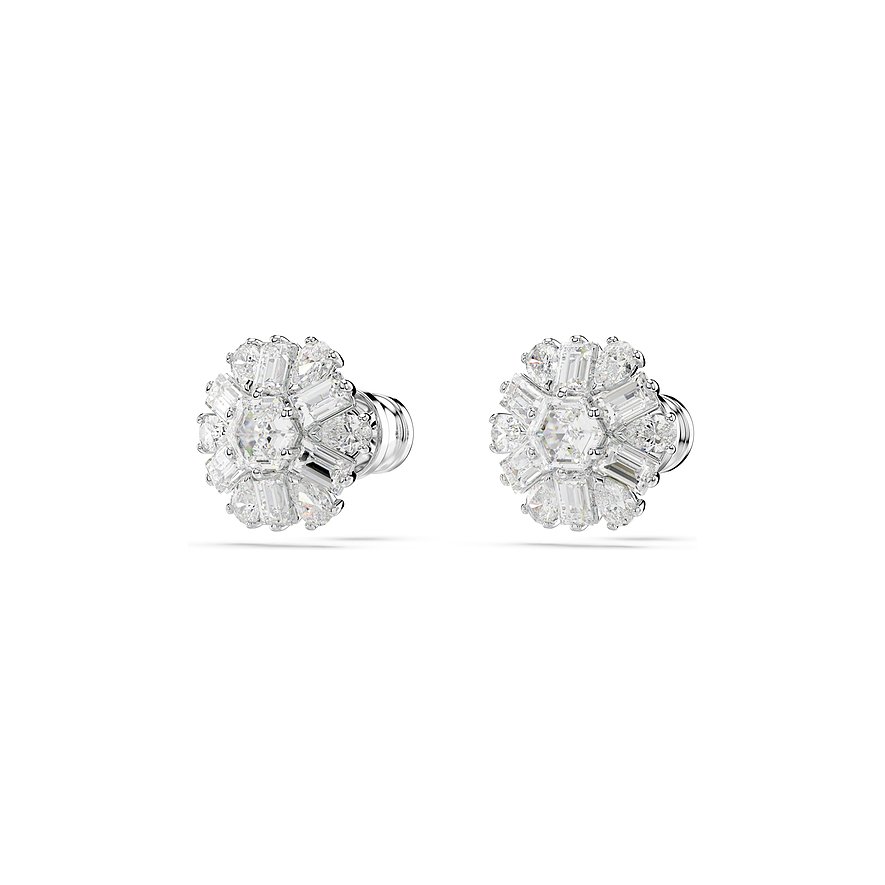 Swarovski Ohrstecker Idyllia E Florere, Swarovski-Kristall, Damen, Metall, weiß