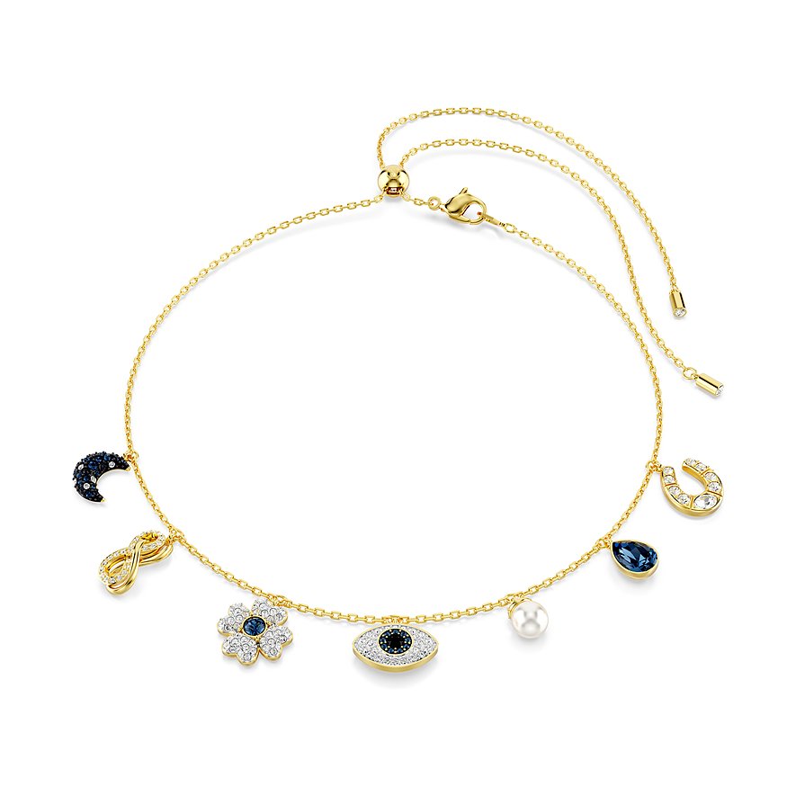 Swarovski Kette Symbolica, Swarovski-Kristall, Damen, Metall, blau