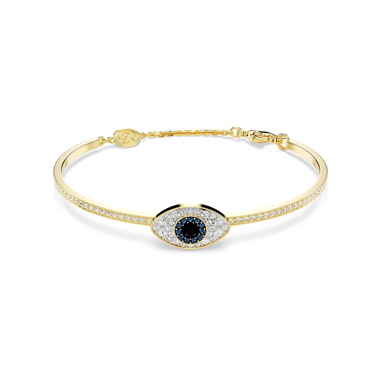 Swarovski metalen armband met kristallen, oogontwerp.