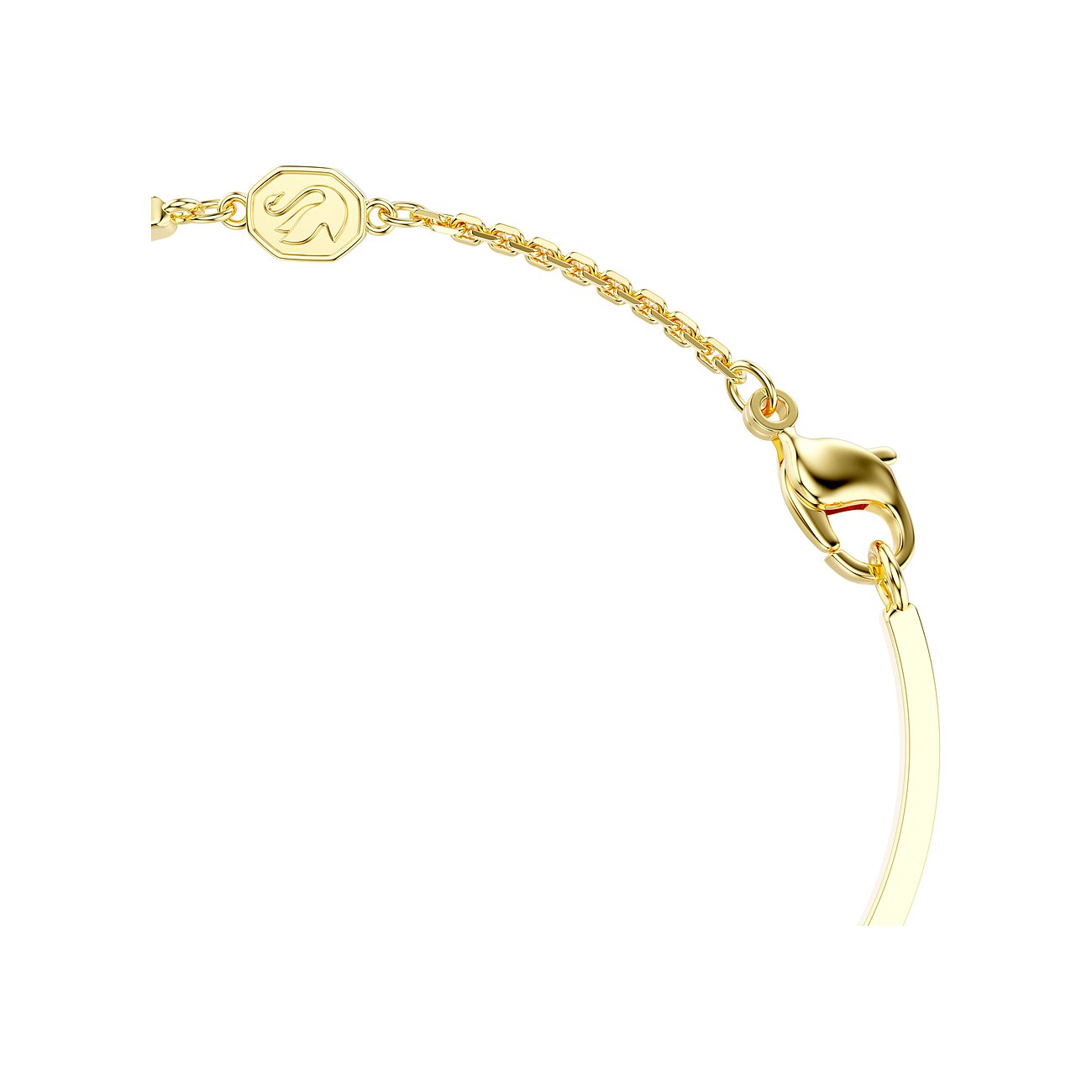 Swarovski armband van metaal met kristallen, goudkleurig.