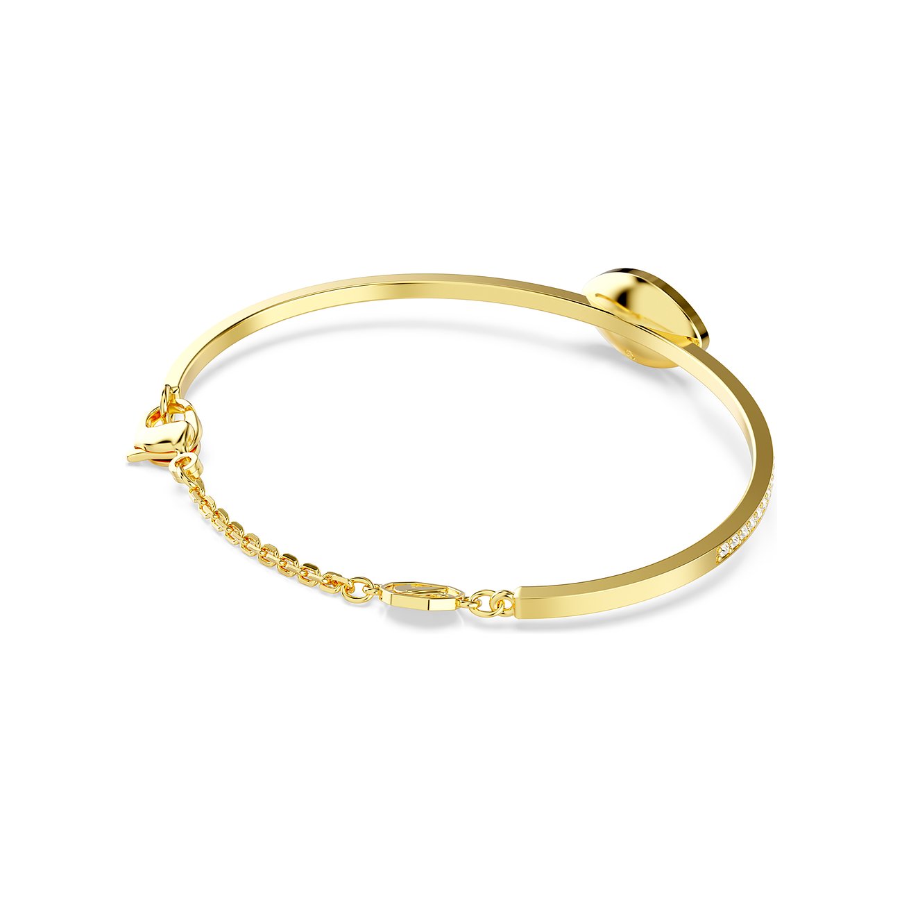 Swarovski metalen armband met kristallen en een ovale hanger.