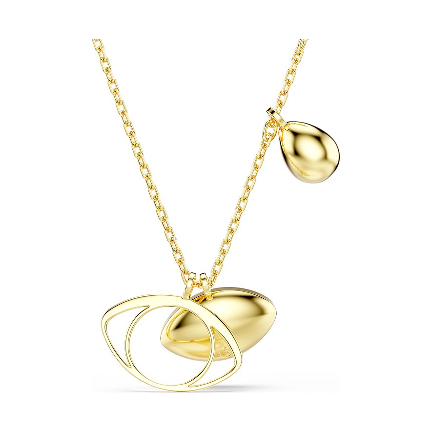 Swarovski Halskette aus Metall mit Kristallen und tropfenförmigem Anhänger.