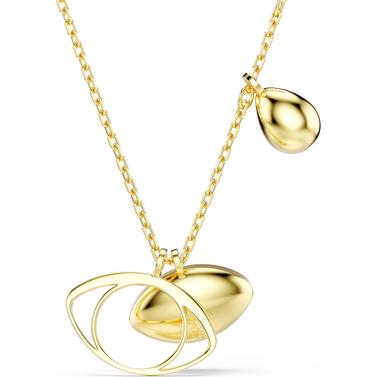 Swarovski Halskette aus Metall mit Kristallen und tropfenförmigem Anhänger.