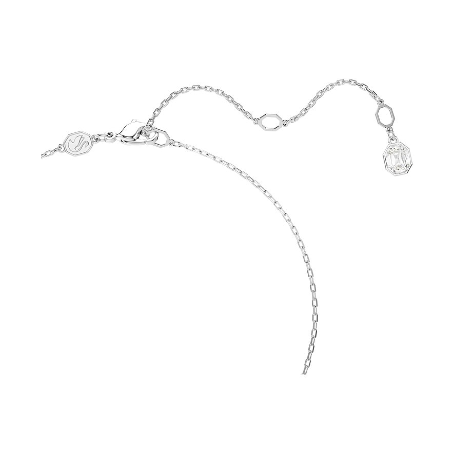 Swarovski ketting van metaal met een facetgeslepen kristal.
