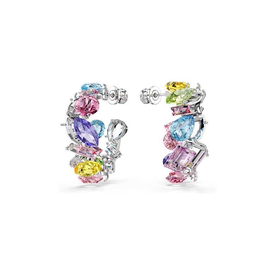 Swarovski Creolen Gema, Swarovski-Kristall, Damen, Metall, mehrfarbig