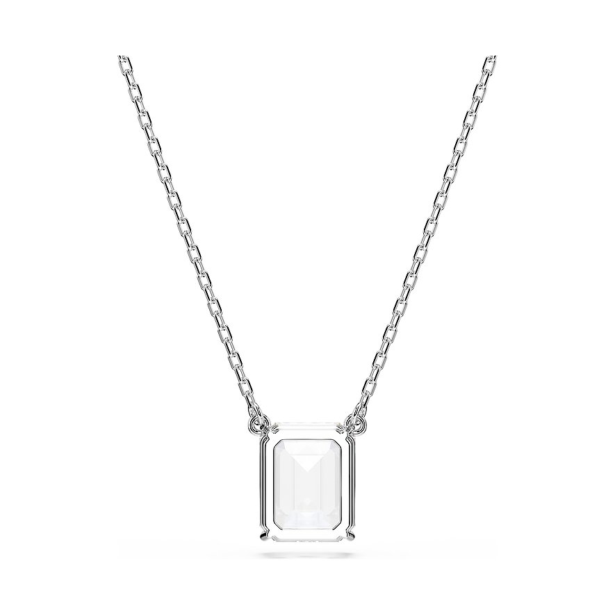 Swarovski Halsschmuck aus Metall mit einem rechteckigen Swarovski-Kristall.