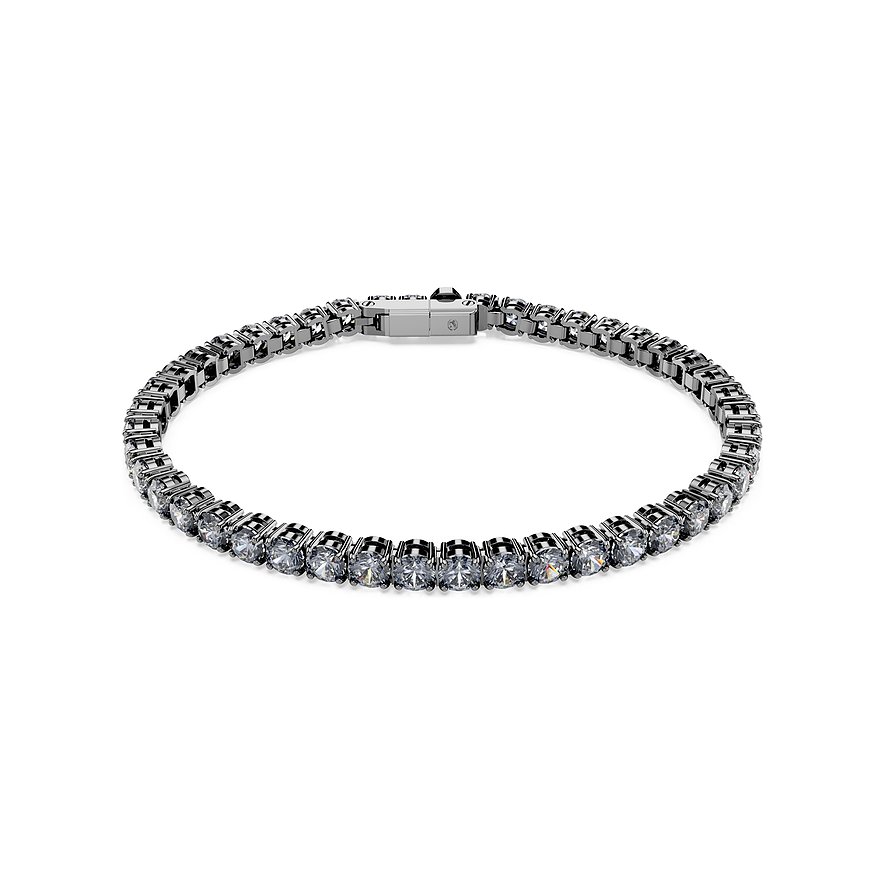 Swarovski Armband aus Metall mit weißen Kristallen und Klappverschluss.