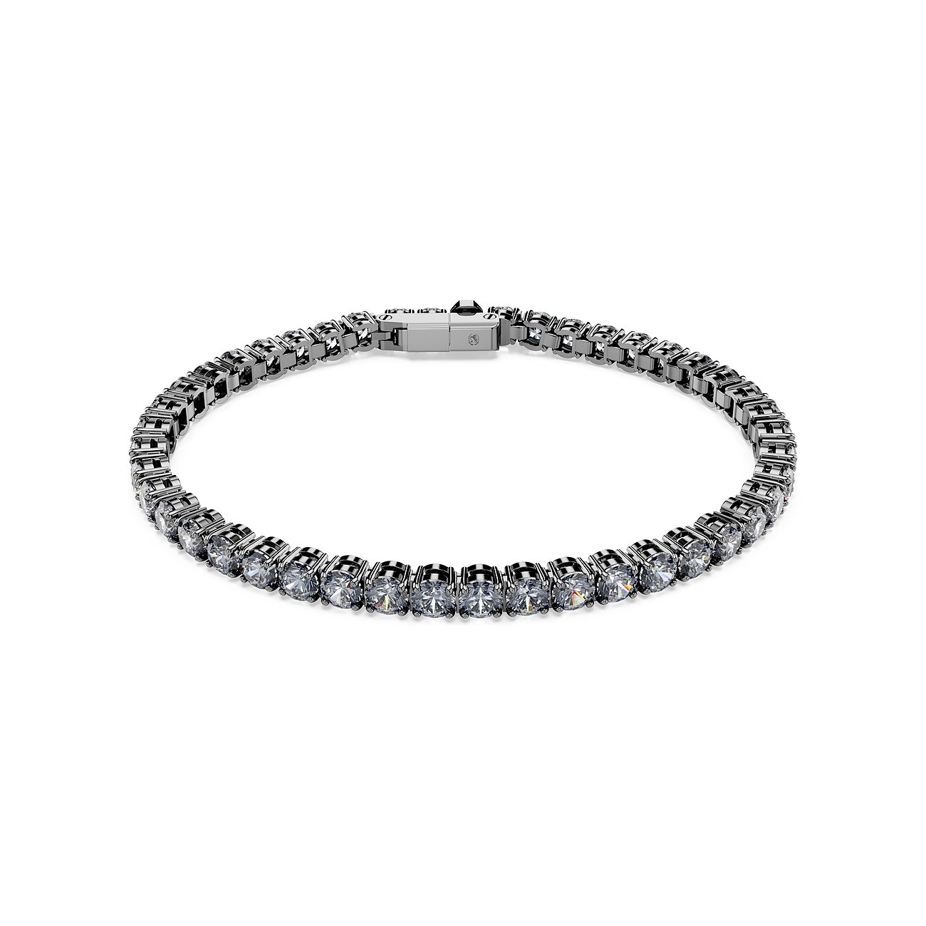 Swarovski Armband aus Metall mit weißen Kristallen und Klappverschluss.