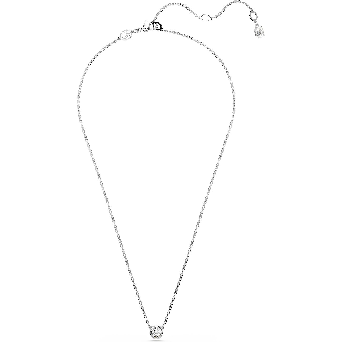 Swarovski Halskette aus Metall mit einem Swarovski-Kristall.