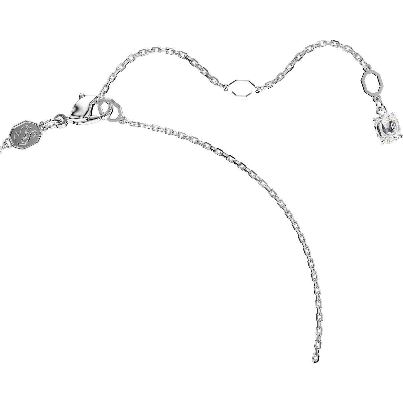 Swarovski Halskette aus Metall mit Swarovski-Kristall und silberfarbener Kette.