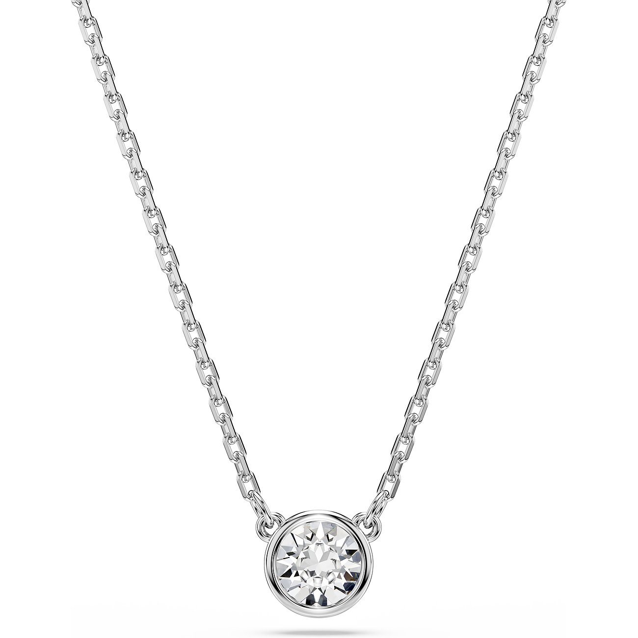 Swarovski Halskette aus Metall mit Farbstein, Kristall-Anhänger.