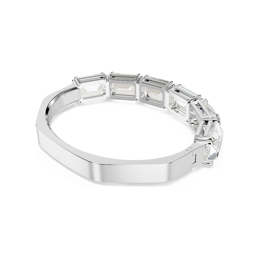Swarovski Armband aus Metall mit rechteckigen Kristallen.