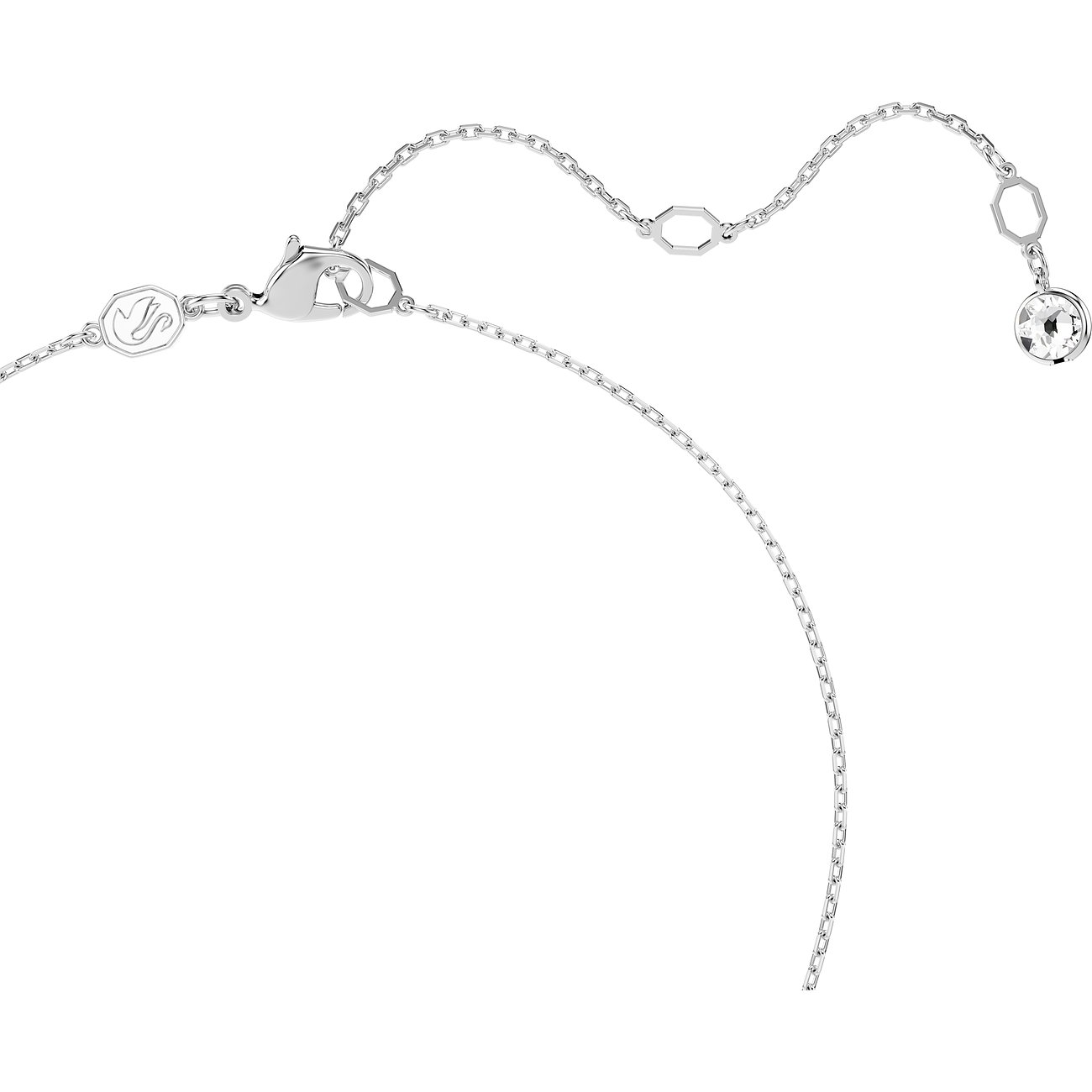 Swarovski Halskette aus Metall mit facettiertem Kristall.