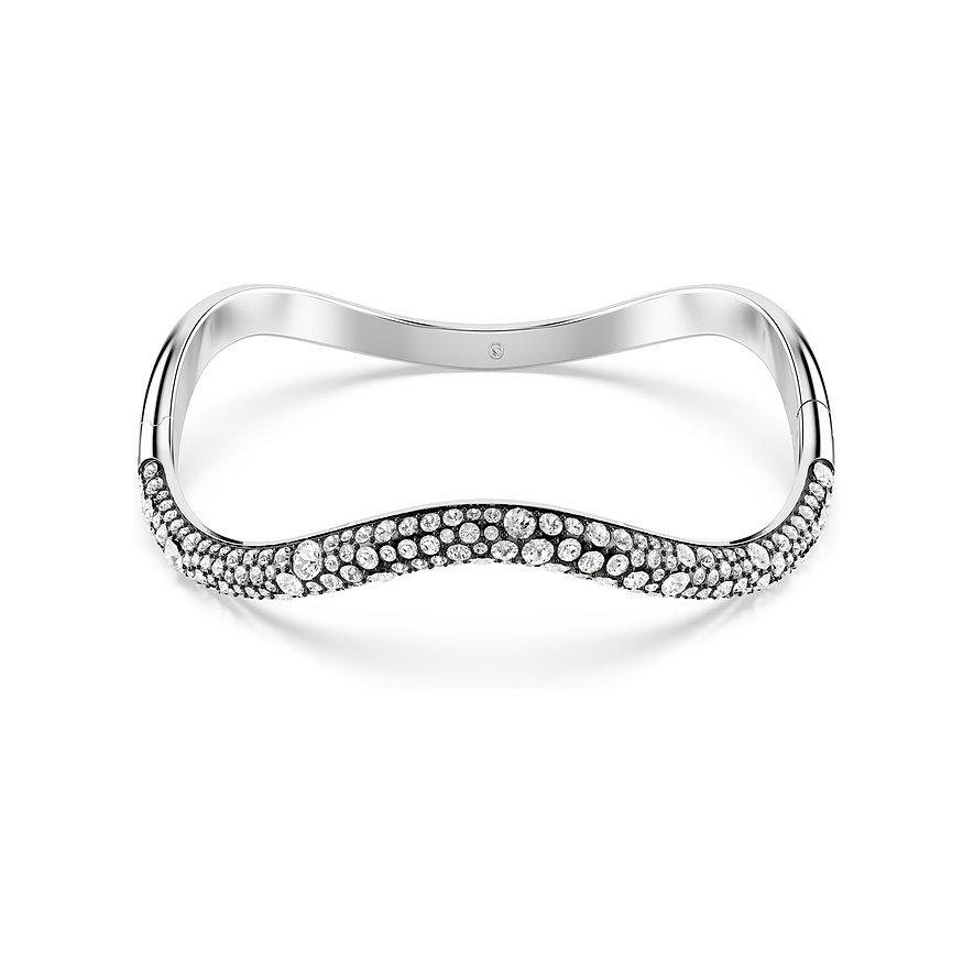 Swarovski Armband aus Metall mit Kristallen, wellenförmiges Design.