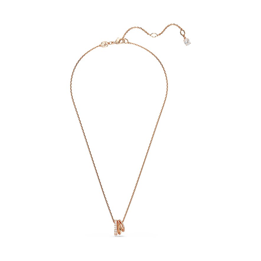 Swarovski Kette Hyperbola, Swarovski-Kristall, Damen, Metall, weiß