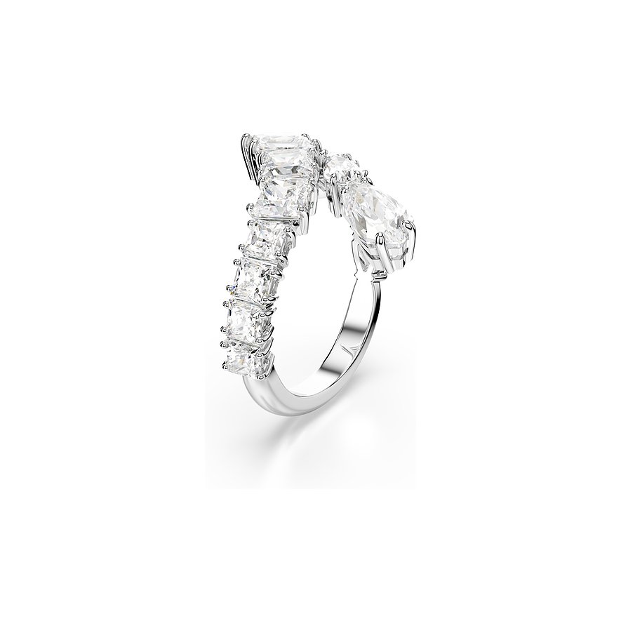 Swarovski Damenring Matrix, Swarovski-Kristall, Damen, Metall, weiß, Größe: 60