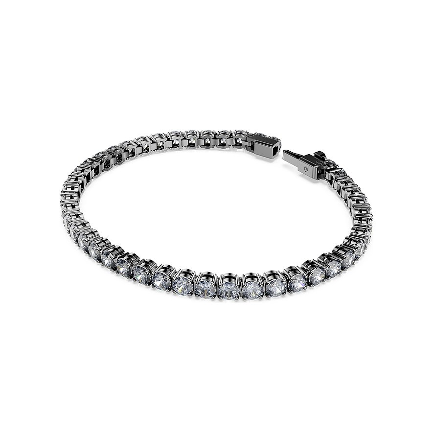 Swarovski Armband Matrix, Swarovski-Kristall, Damen, Metall, grau, Größe: XL